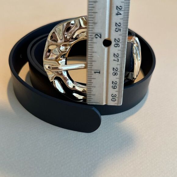 Elegant Black Belt with Gold Buckle B1 main image 4